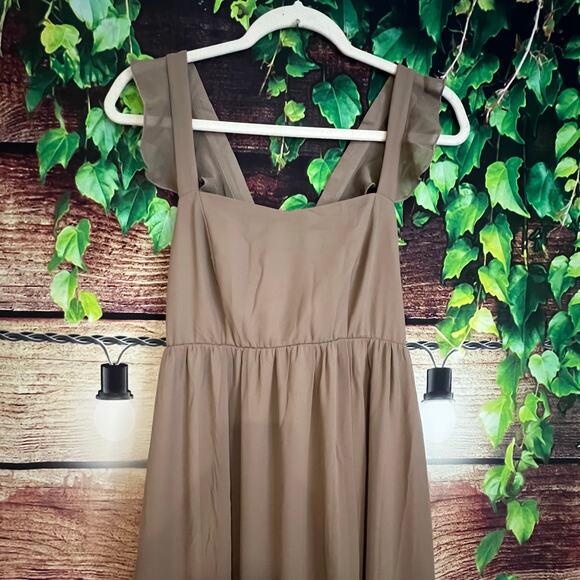 Show Me Your Mumu June Maxi Dress Womens Large Bridesmaid Prom Dune Chiffon - Picture 2 of 8